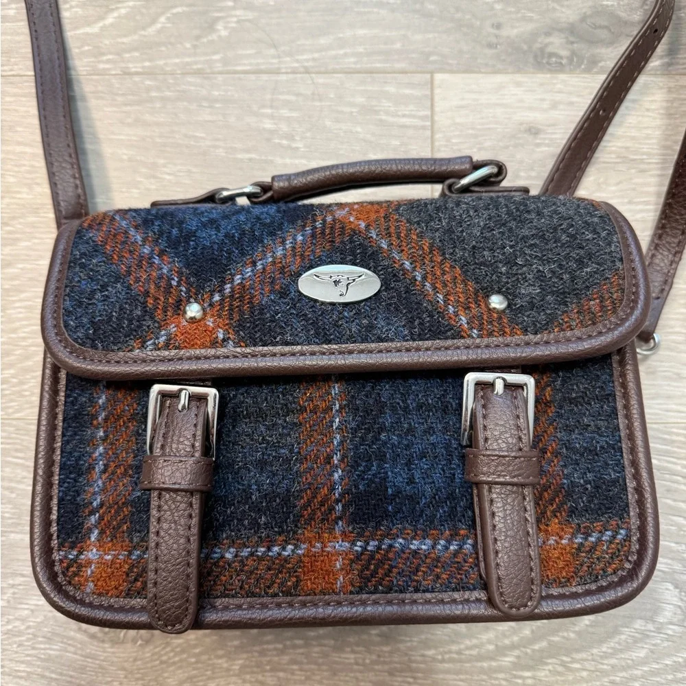 Brown and Black Plaid Bag